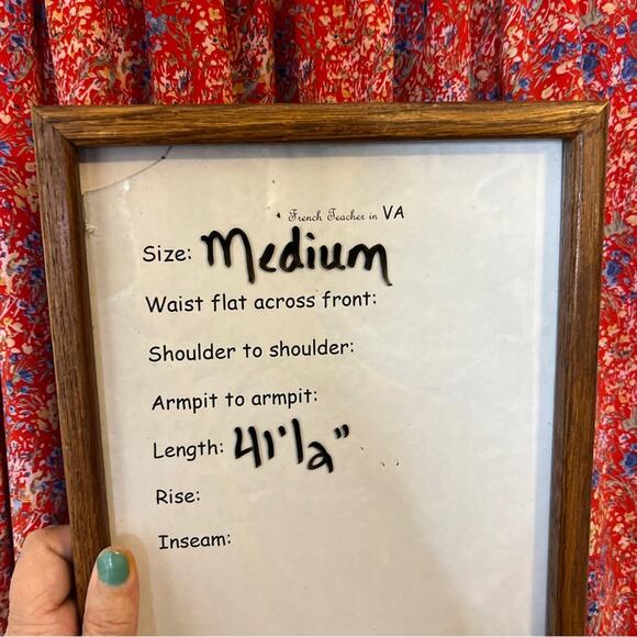 VICI Women's Santana Floral Tiered Off Shoulder Midi Dress Sz Medium Red Boho - Picture 12 of 13